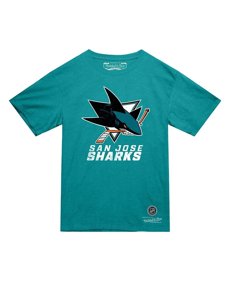 Mitchell & Ness Men's Teal San Jose Sharks Heritage T-Shirt