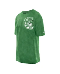 New Era Men's Kelly Green Boston Celtics Old School Sport Enzyme Wash Oversized T-Shirt