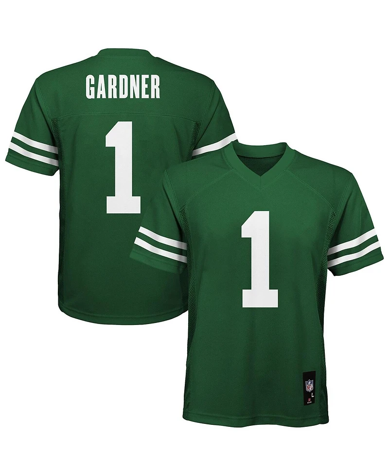 Outerstuff Big Boys and Girls Ahmad Sauce Gardner Green New York Jets Replica Player Jersey