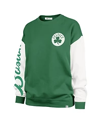 '47 Brand Women's Kelly Green Boston Celtics Plus Oversized Rise Andie Pullover Sweatshirt