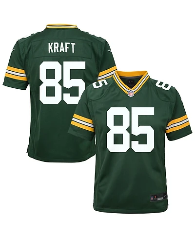 Nike Big Boys and Girls Tucker Kraft Green Bay Packers Team Game Jersey
