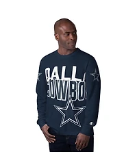 Starter Men's Navy Dallas Cowboys Clutch Hit Long Sleeve T-Shirt