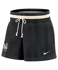 Nike Women's Black LA28 Summer Olympics Phoenix Fleece High Rise Shorts