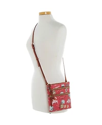 Dooney & Bourke Ohio State Buckeyes Football Halftime Triple Zip Crossbody Bag