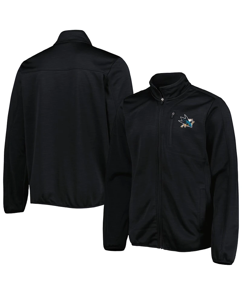 G-iii Sports by Carl Banks Men's Black San Jose Sharks Closer Transitional Full-Zip Jacket