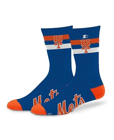 Starter Men's and Women's New York Mets Team Color Two-Stripe Crew Socks