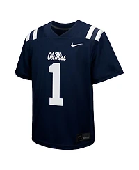 Nike Big Boys and Girls 1 Navy Ole Miss Rebels Untouchable Replica Game Jersey