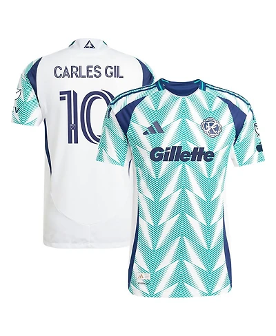 Adidas Men's Carles Gil White New England Revolution 2025 Eastern White Pine x Flag of New England Authentic Player Jersey
