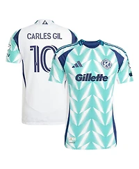 Adidas Men's Carles Gil White New England Revolution 2025 Eastern White Pine x Flag of New England Authentic Player Jersey