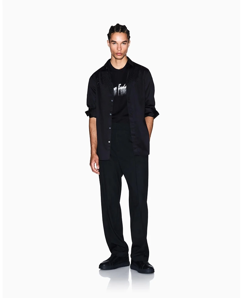 A|X Armani Exchange Men's Night Lab Stretch Wool Blend Pants