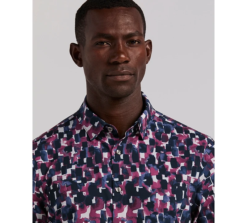 Perry Ellis Men's Long Sleeve Slim Fit Shirt