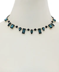 Guess Epoxy Glass and silver Stone Silver-Tone Statement Necklaces