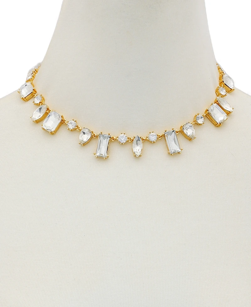 Guess Epoxy Glass and silver Stone Silver-Tone Statement Necklaces