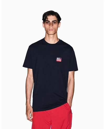 A|X Armani Exchange Men's Top Chest "A X 1991" Badge Graphic T-Shirt