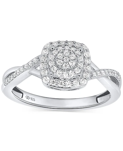 Promised Love White Diamond Ring (1/4 ct. t.w.) Sterling Silver