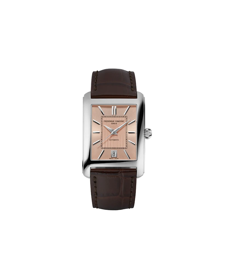 Frederique Constant Men's Carree Automatic Brown Strap Watch, 30mm