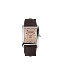 Frederique Constant Men's Carree Automatic Brown Strap Watch, 30mm
