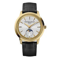 Frederique Constant Men's Moneta Moonphase Brown Strap Watch, 37mm