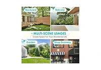 Aecojoy Retractable Awning, 30"x40" Manual Outdoor Awnings for Door Entrance, Sun Shade Canopy