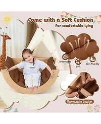 Sugift Kids Climbing Arch with Cushion Montessori Arch Climber/Rocker for Toddlers