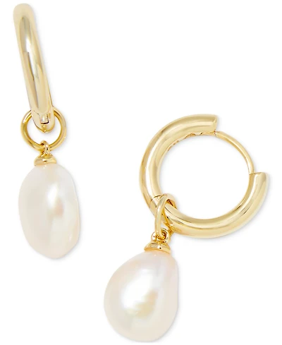 Kendra Scott Freshwater Cultured Pearl 14K Gold Plated Over Brass Willa Huggie Earrings
