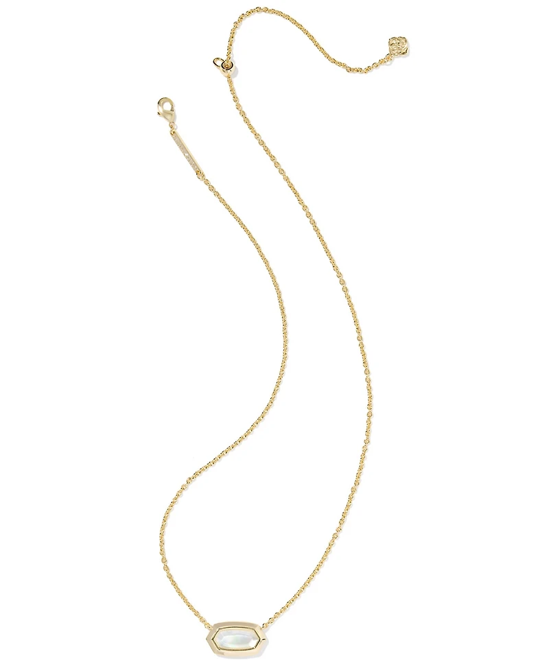 Kendra Scott Imitation Pearl 14K Gold Plated Over Brass Elisa Bezel Short Pendant Necklace