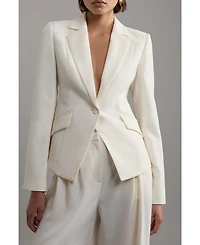Karen Millen Women's Crepe Blazer Jacket