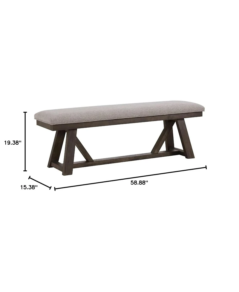Intercon Backless Bench, 59"" in Reclaimed Chevron