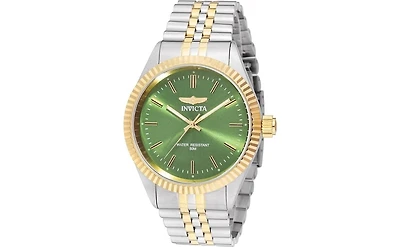 Invicta Men's Specialty Quartz 3 Hand Green Dial Watch