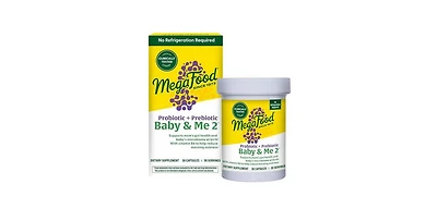MegaFood Baby And Me 2 Prenatal Probiotic + Prebiotic ,30 Capsules