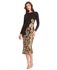 Dress the Population Women's Mara Bodycon Long Sleeve Dress
