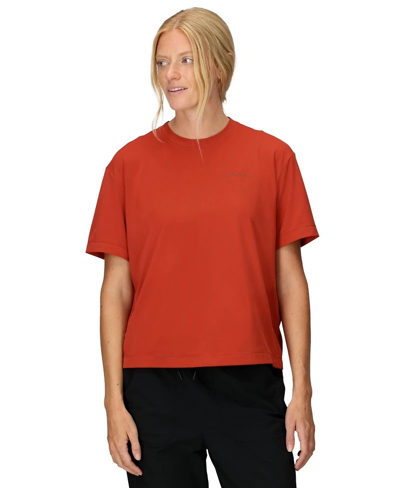 Marmot Women's Air Exchange Upf 50 Crew Short Sleeve Ribbed Collar T-Shirts