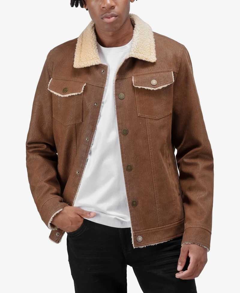 Xray Men's Jacket With Faux Shearling Lining