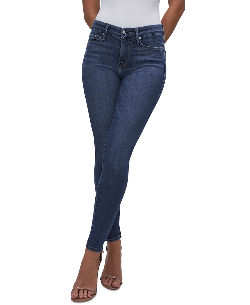 Good American Women's Legs Skinny Mid Rise Jeans