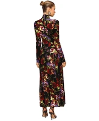 Avec Les Filles Women's Long Sleeves Printed Maxi Dress