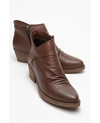 Forever & Always Shoes Rule Leather Chunky Boot (Women)