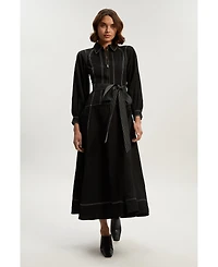 Karen Millen Women's Twill Maxi Dress