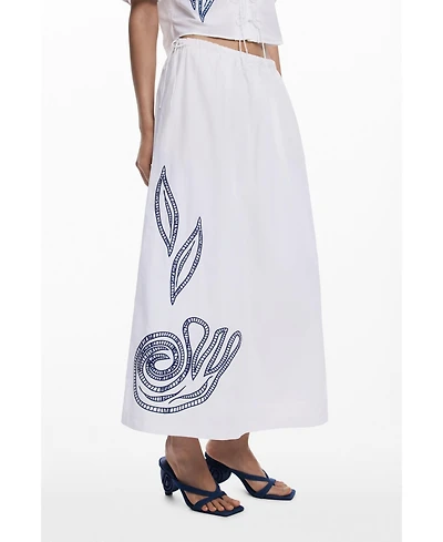 Desigual Women's Embroidered midi skirt