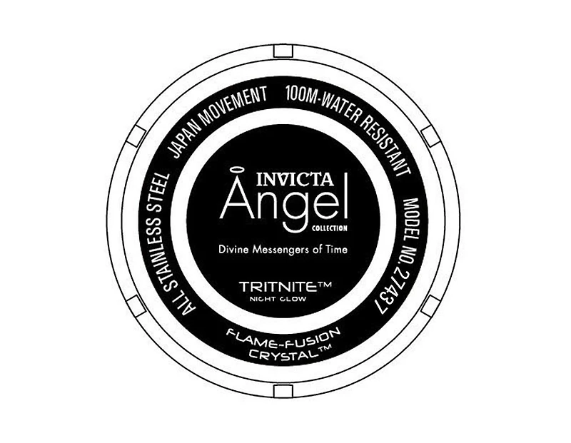 Invicta Women's 27437 Angel Quartz 3 Hand Silver Dial Watch