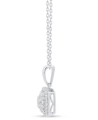 Macy's White Diamond Pendant Necklace (1/4 ct. t.w.) in Sterling Silver
