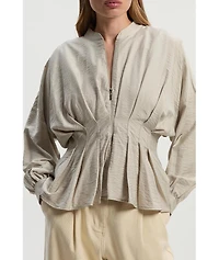 Karen Millen Women's Pleated Detail Woven Jacket