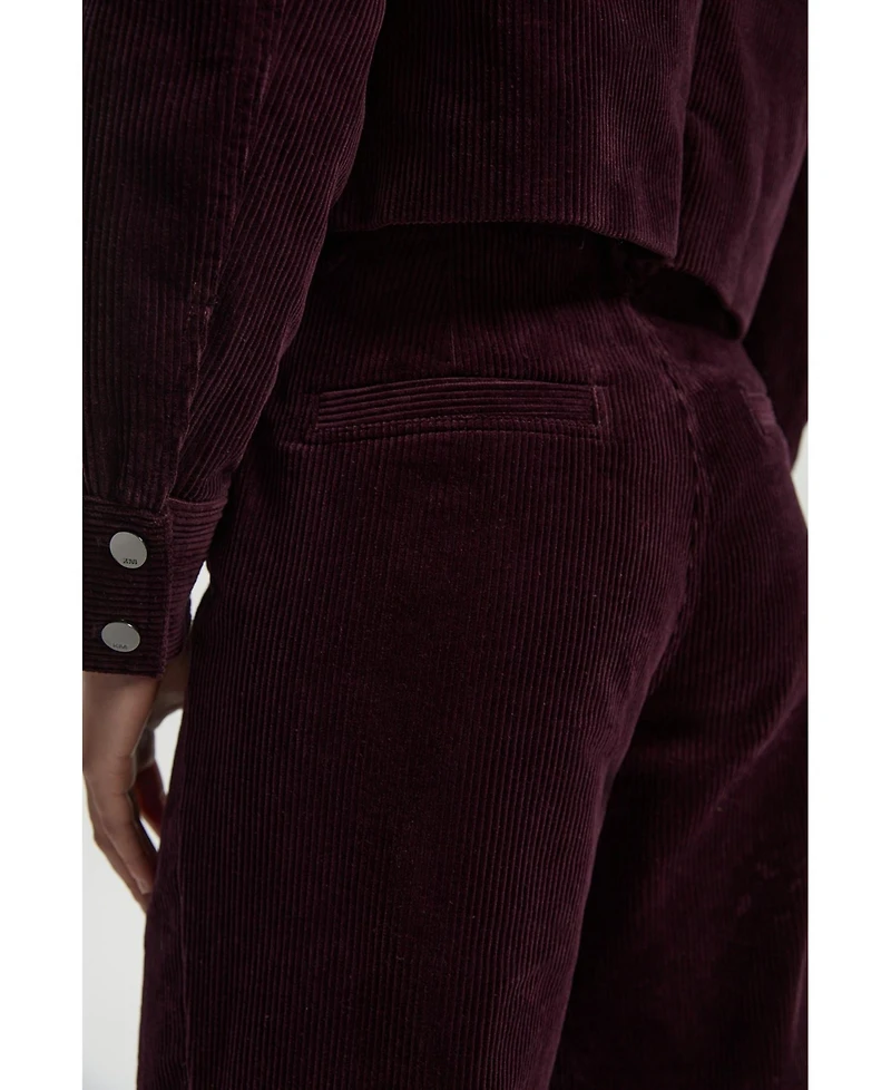 Karen Millen Women's Cord Straight Leg Pants