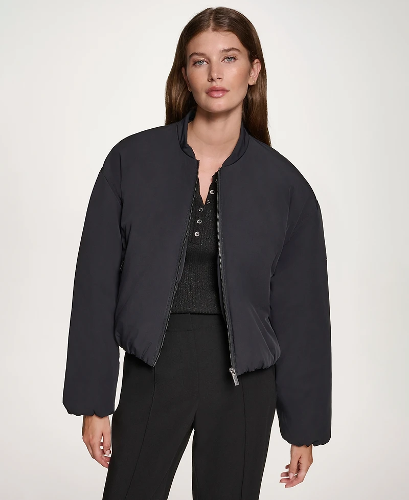 Dkny Jeans Women's Long Sleeve Bomber Jacket