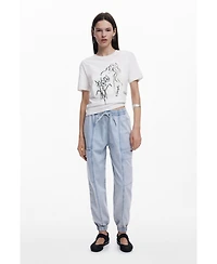 Desigual Women's Floral T-shirt feminine silhouette