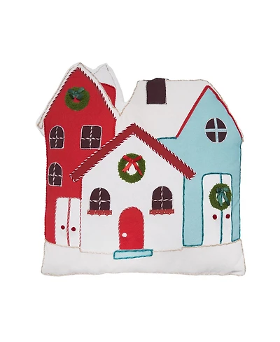 Village Shaped Throw Pillow, 18" x 18"