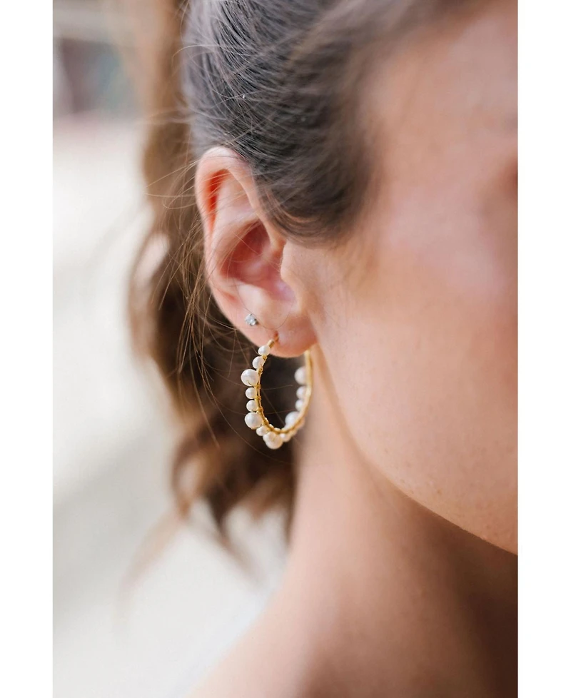 Untamed Petals Marin Wrapped Hoop Earrings