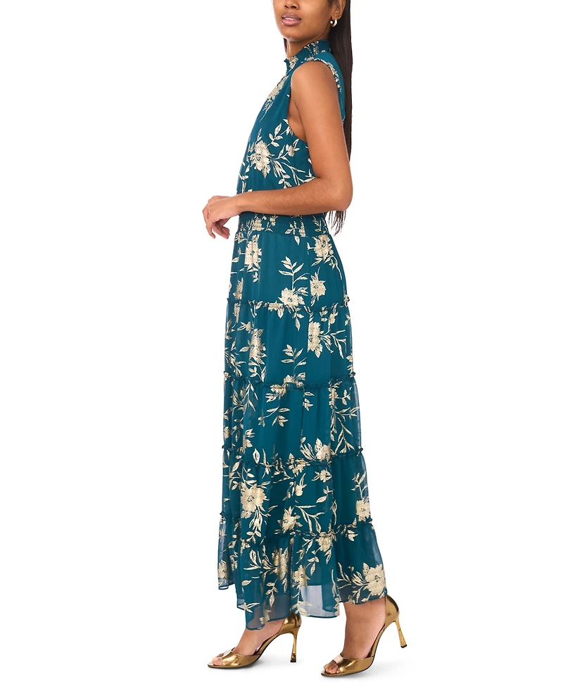 Msk Women's Smocked Waist Sleeveless Maxi Dress
