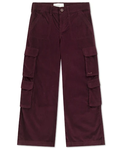 abercrombie Kids Big Girls Corduroy Wide Leg Cargo Pants