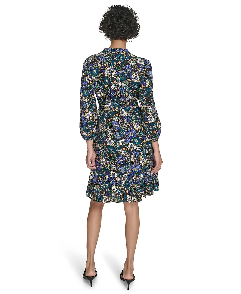 Jessica Howard Women's Balloon Sleeve Sash Dress