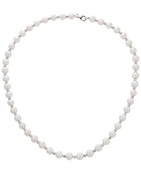 Macy's Cultured Freshwater Pearl (7-8mm) with Brilliance Beads Necklace in Sterling Silver